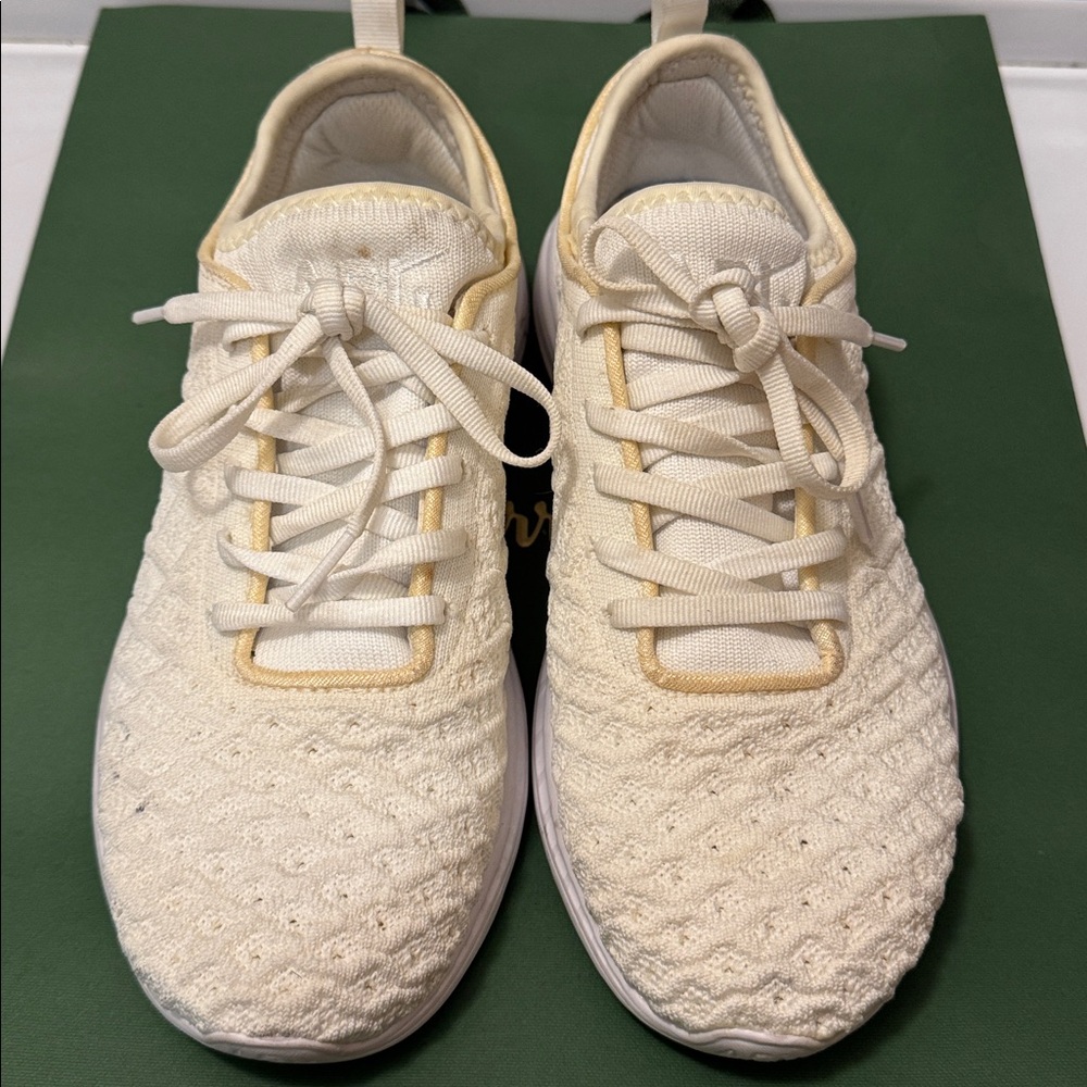 APL Cream and White Athletic Sneakers